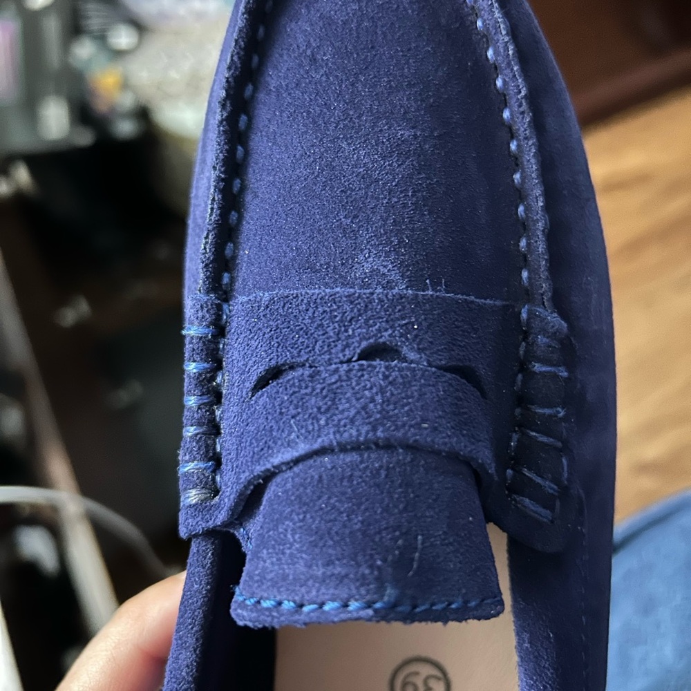 Enzo Tesoti Blue Suede Loafers - Picture 5 of 9